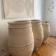 Rustic jar in bleached terracotta pottery xl