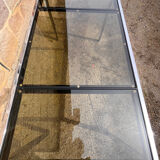 Smoked glass dining table