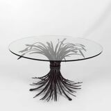 Coffee table with ears of wheat, "Coco Chanel" by Goossens, Circa 1970