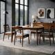 Vintage Mid-Century Danish Modern Elegant Teak & Grey Fabric Chairs, 1960s