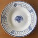 5 antique deep plates in badonviller earthenware