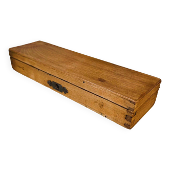 Old wooden pencil case