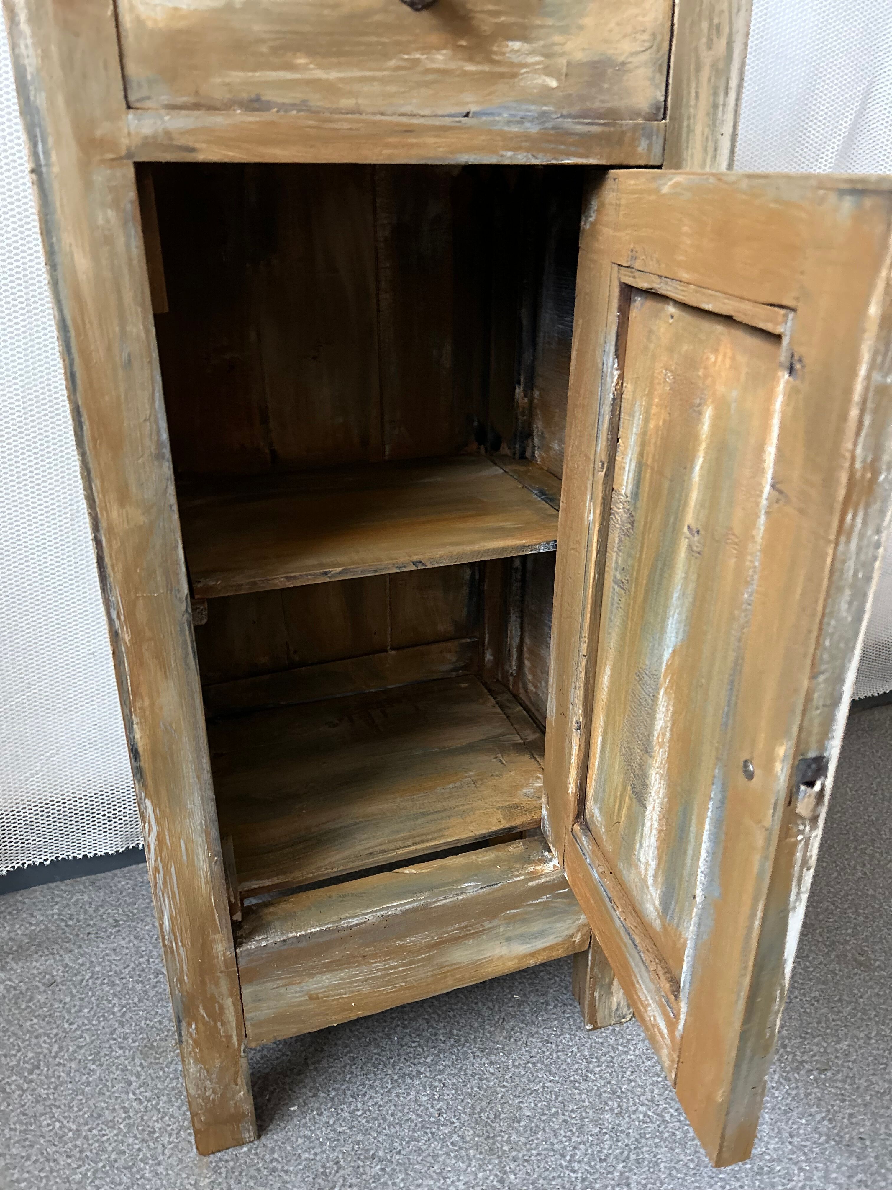Meuble d'entrée console patinée