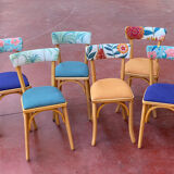 Suite of 6 vintage chairs