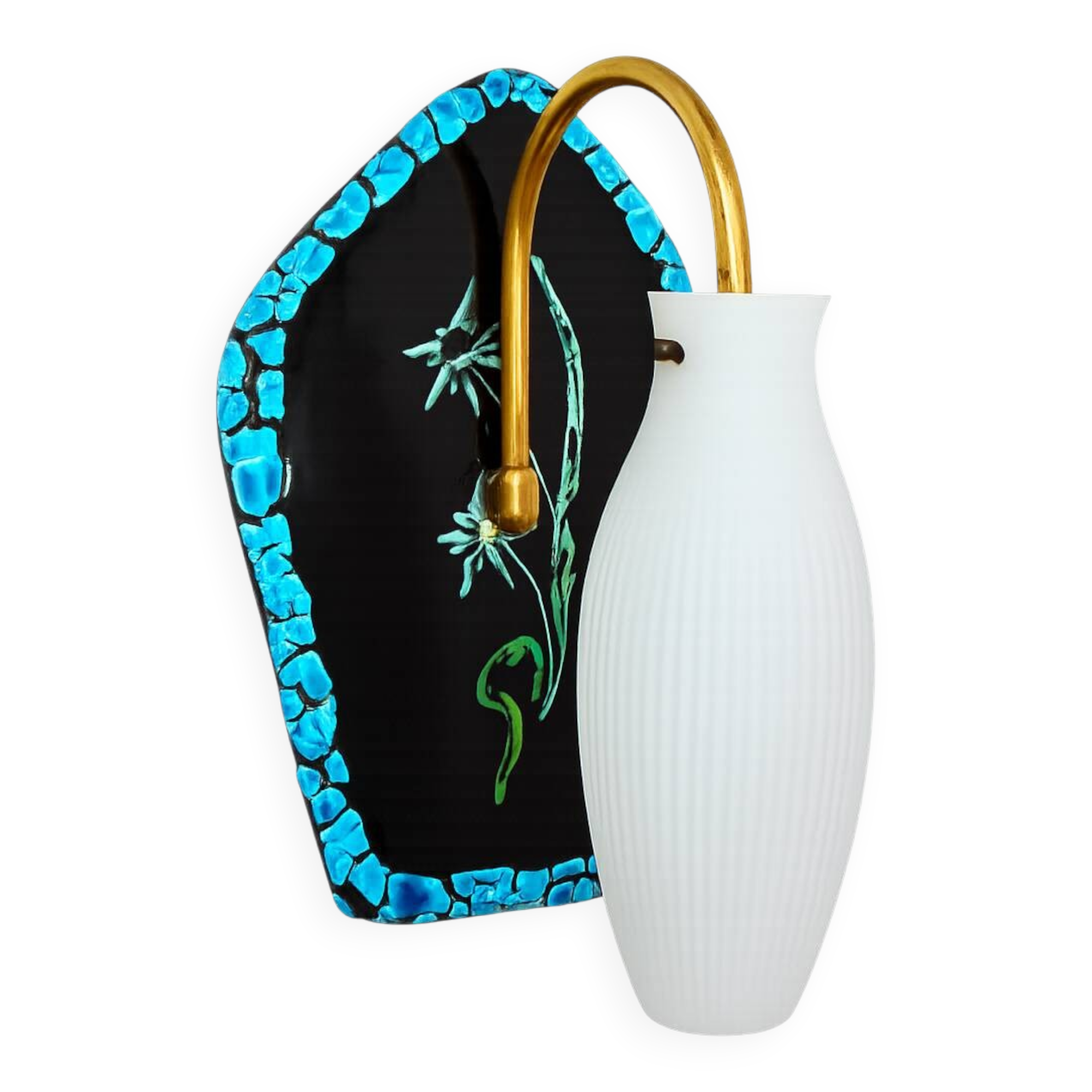Wall lamp from the 1960s, made of ceramic. Good condition, 1xE14.
