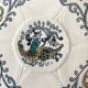 Assiettes en terre de fer polychrome Longwy modèle "chinois"