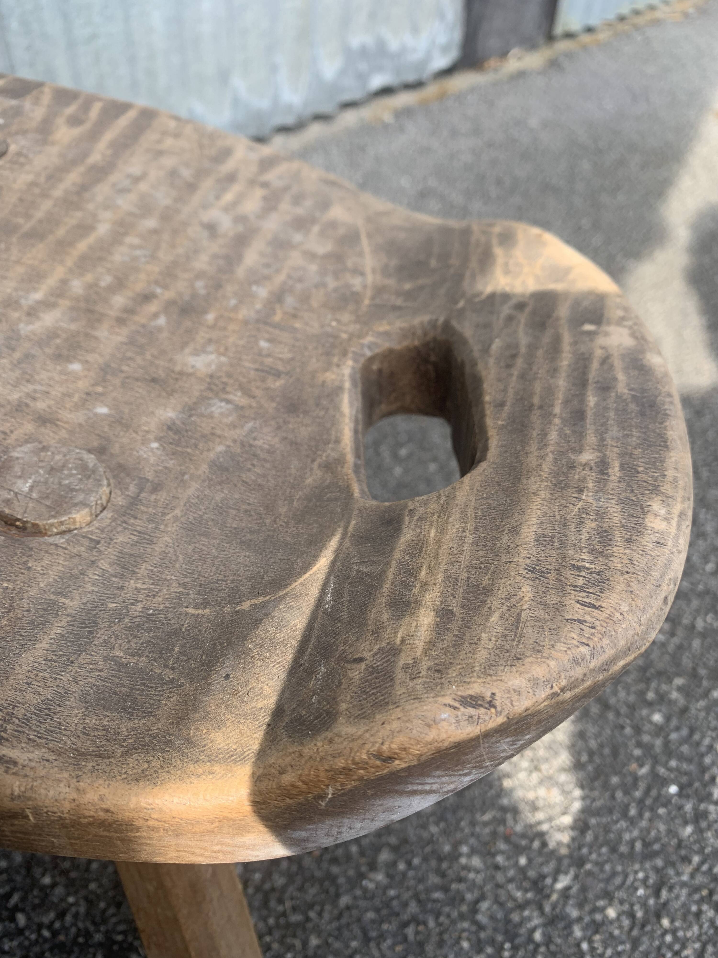 Brutalist tripod stool