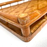 Vintage bamboo and rattan tray