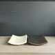 Pair of handmade ceramic sushi plates - Wabi-sabi