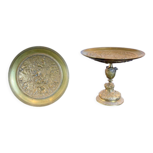 Paire de coupes en bronze doré