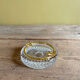 Crystal ashtray and golden mount
