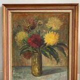 Still life bouquet of dahlias 1960
