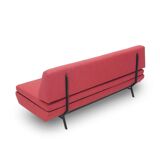 Red fabric sofa bed, 1960s