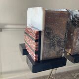 Pair of Art Deco marble bookends