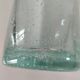 Vintage vase in very pale green bubbled glass, handcrafted