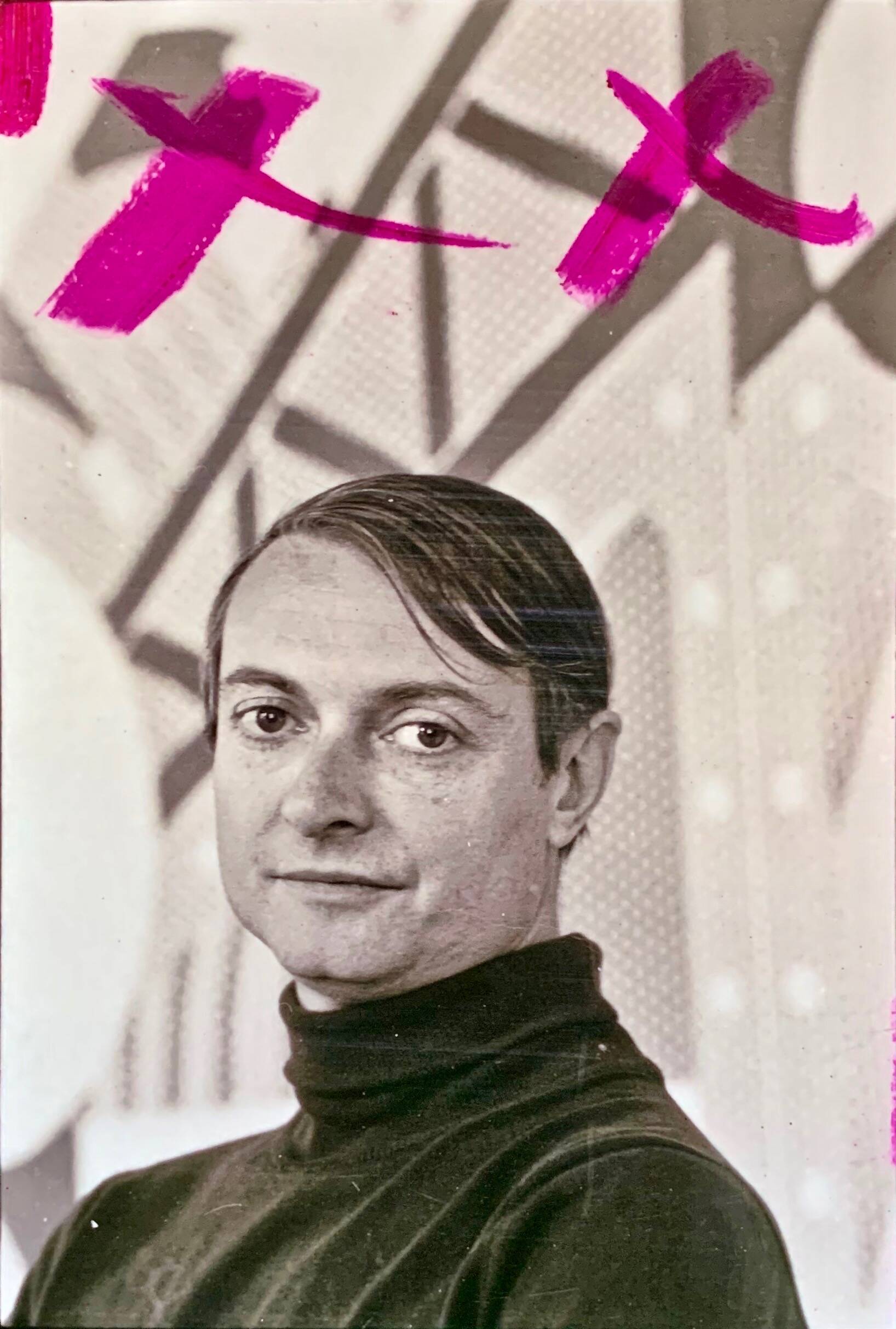 Rare portrait circa 1968 of Pop Artist Roy Lichtenstein (1923-1997)