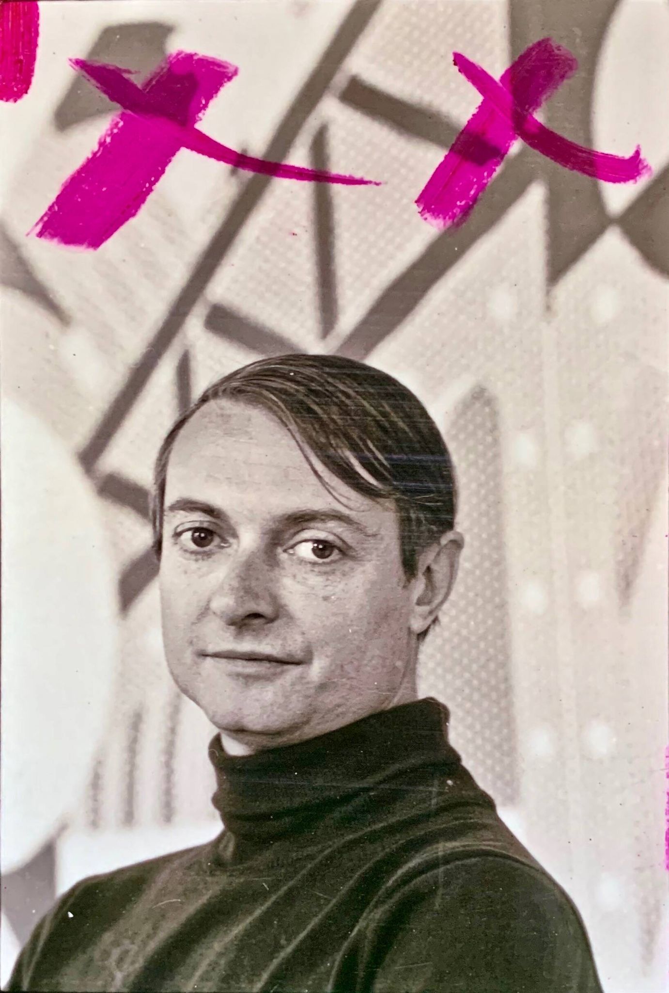 Rare portrait circa 1968 of Pop Artist Roy Lichtenstein (1923-1997)
