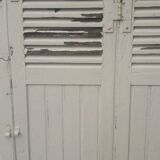 Shutters 4 leaves H148xW245cm (2) antique oak louvres pair 2