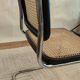 Chaise Cesca B32 noire de Marcel Breuer estampillée, Italie