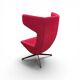 Alfredo Häberli / armchair “Take a line for a walk” / Moroso / Italy / design 2003 / red wool