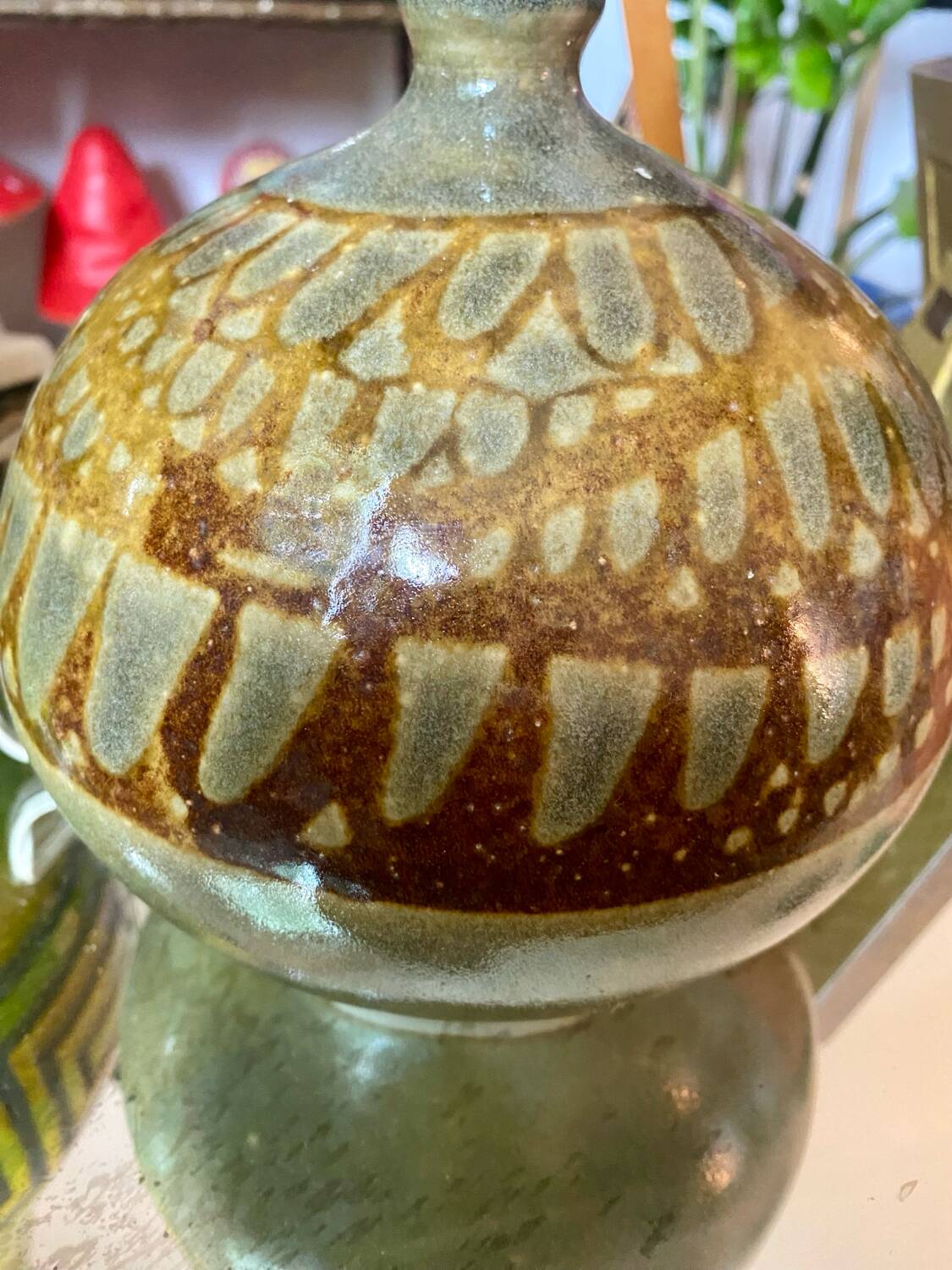 Alain Blanchard ceramic lamp base.