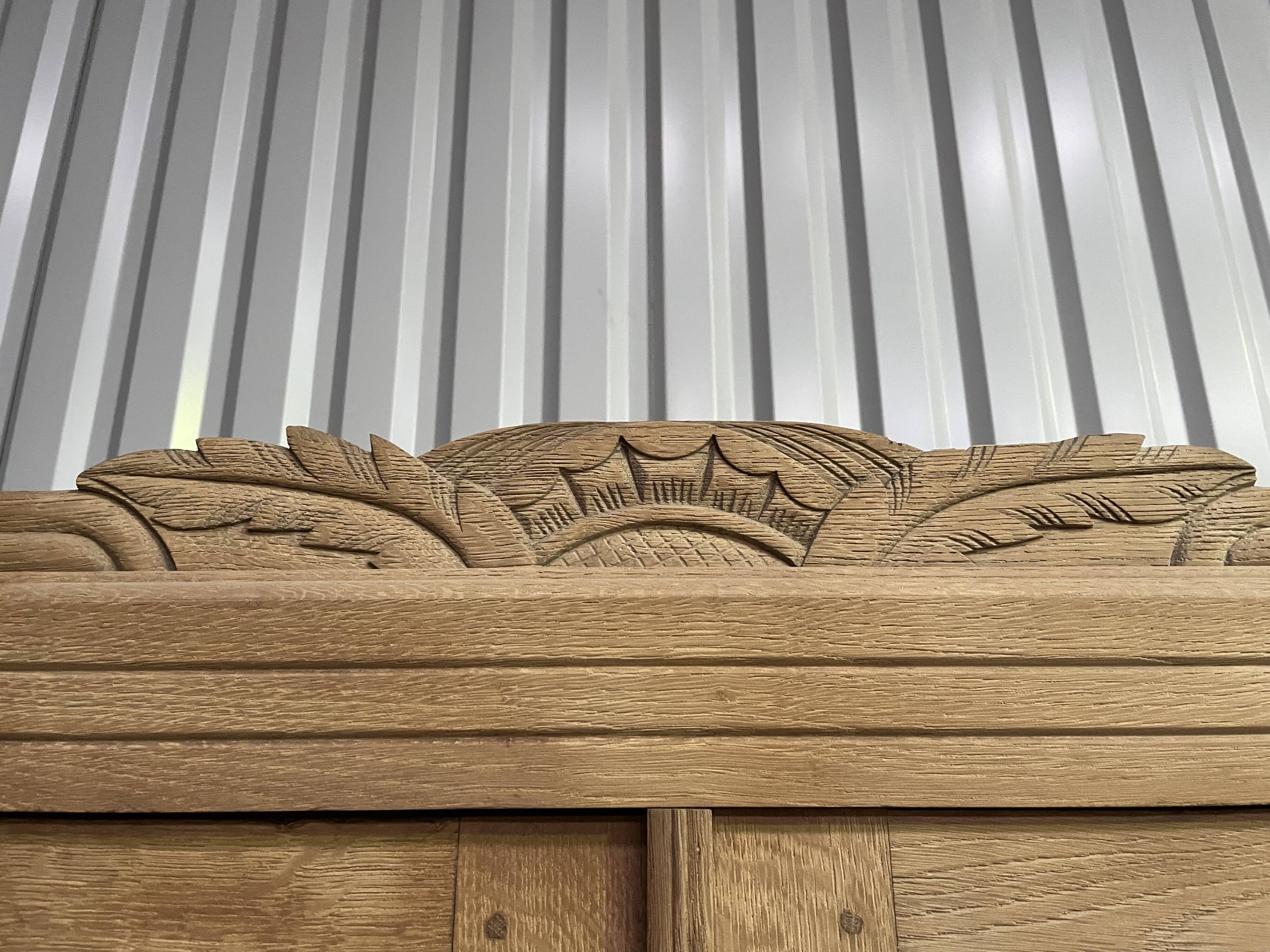 Wardrobe -Art Deco solid oak