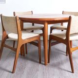 Table à manger extensible style scandinave 1960