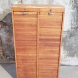 Double curtain binder cabinet