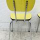 Pair of vintage yellow chrome Formica kitchen chairs.