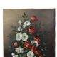 Vintage Floral Still Life Painting Signed J. Rems 60x50cm