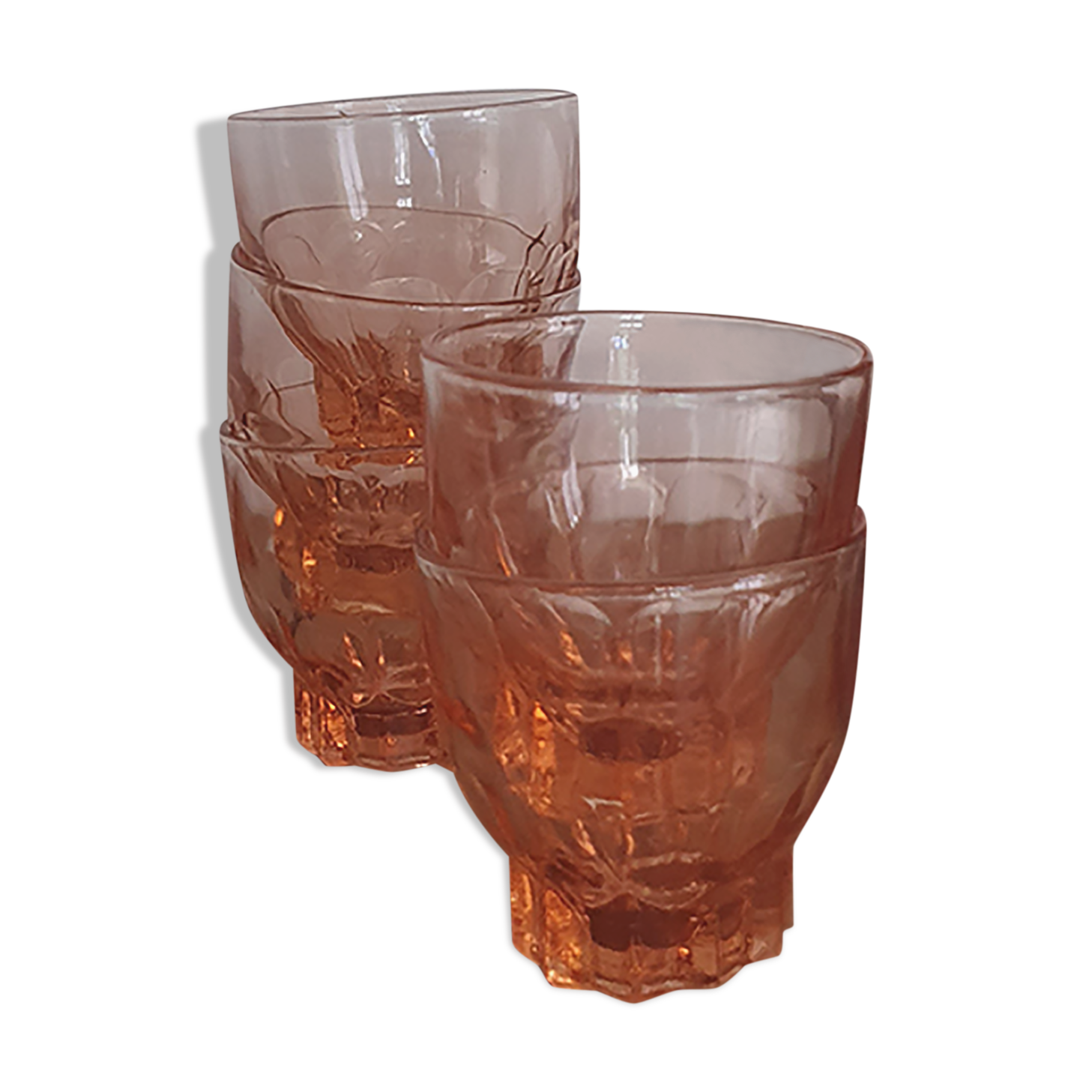 5 pink glasses