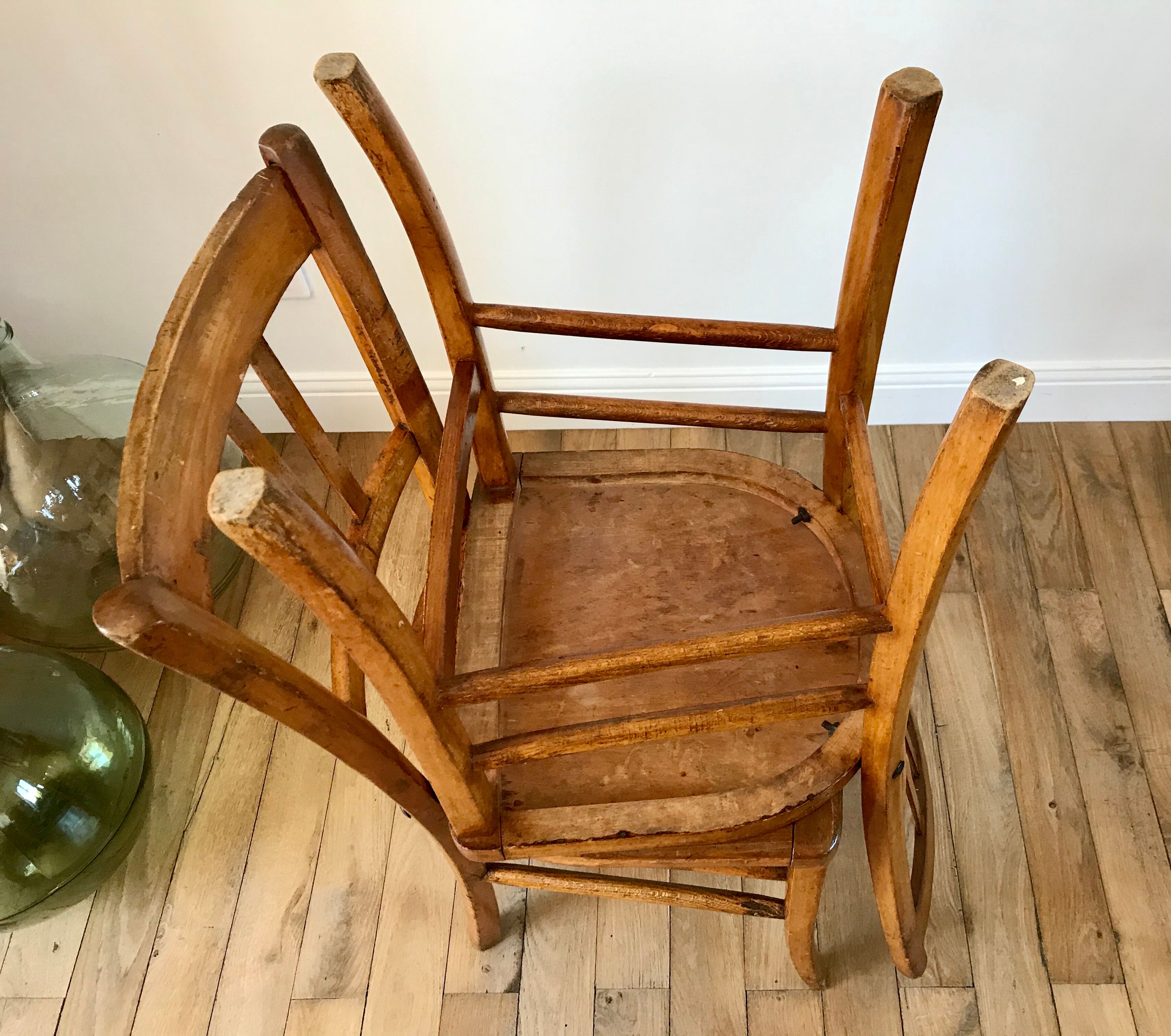 Trio de chaises bistrot Luterma années 50