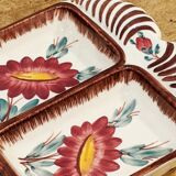 Vintage raw dish in the form of a tray with 4 compartments