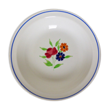 Plat de service rond et creux en porcelaine Badonviller