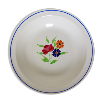 Plat de service rond et creux en porcelaine Badonviller