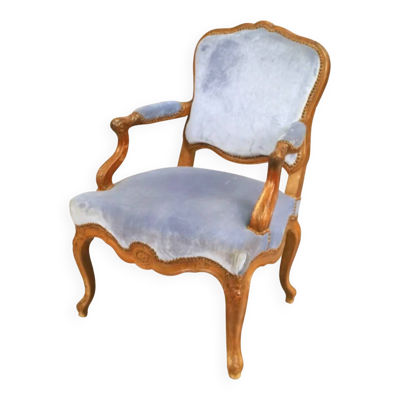 Epoque régence XVIIIeme.fauteuil à dossier plat