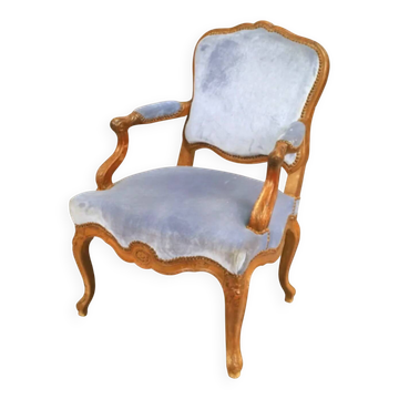 Regency period, 18th century. Armchair with a flat back.