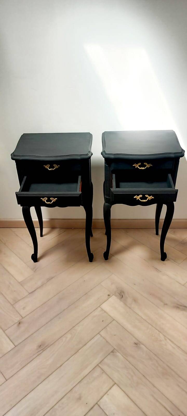 Pair of antique bedside tables