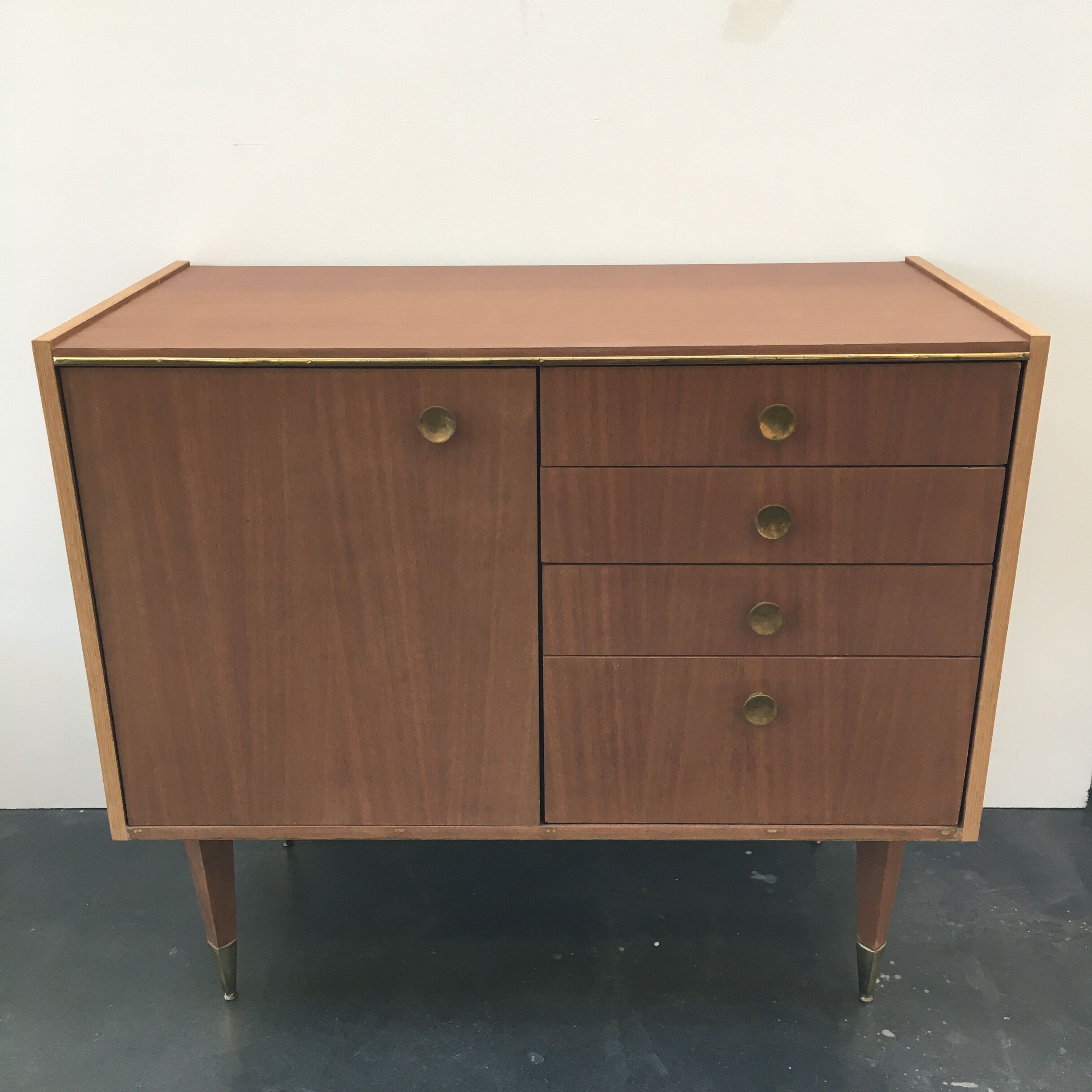 Scandinavian style teak chest of drawers