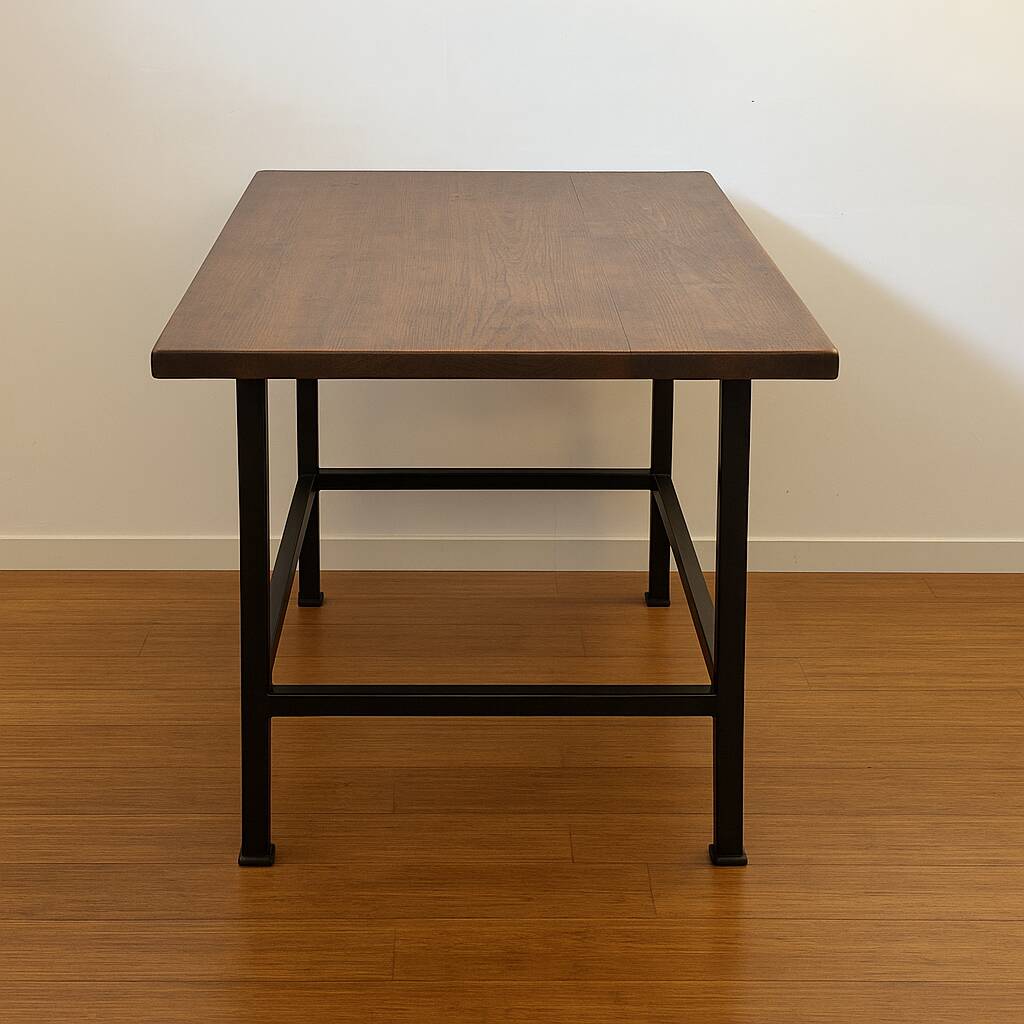 Industrial workshop style desk table