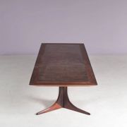 Table basse en bois avec cuivre des années 1960, Danemark