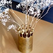 Pierre Forssell crown brass vase for Skultuna circa 1970