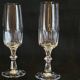 8 flûtes champagne en cristal taillé côtes plates
