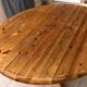 Vintage round table in solid pine
