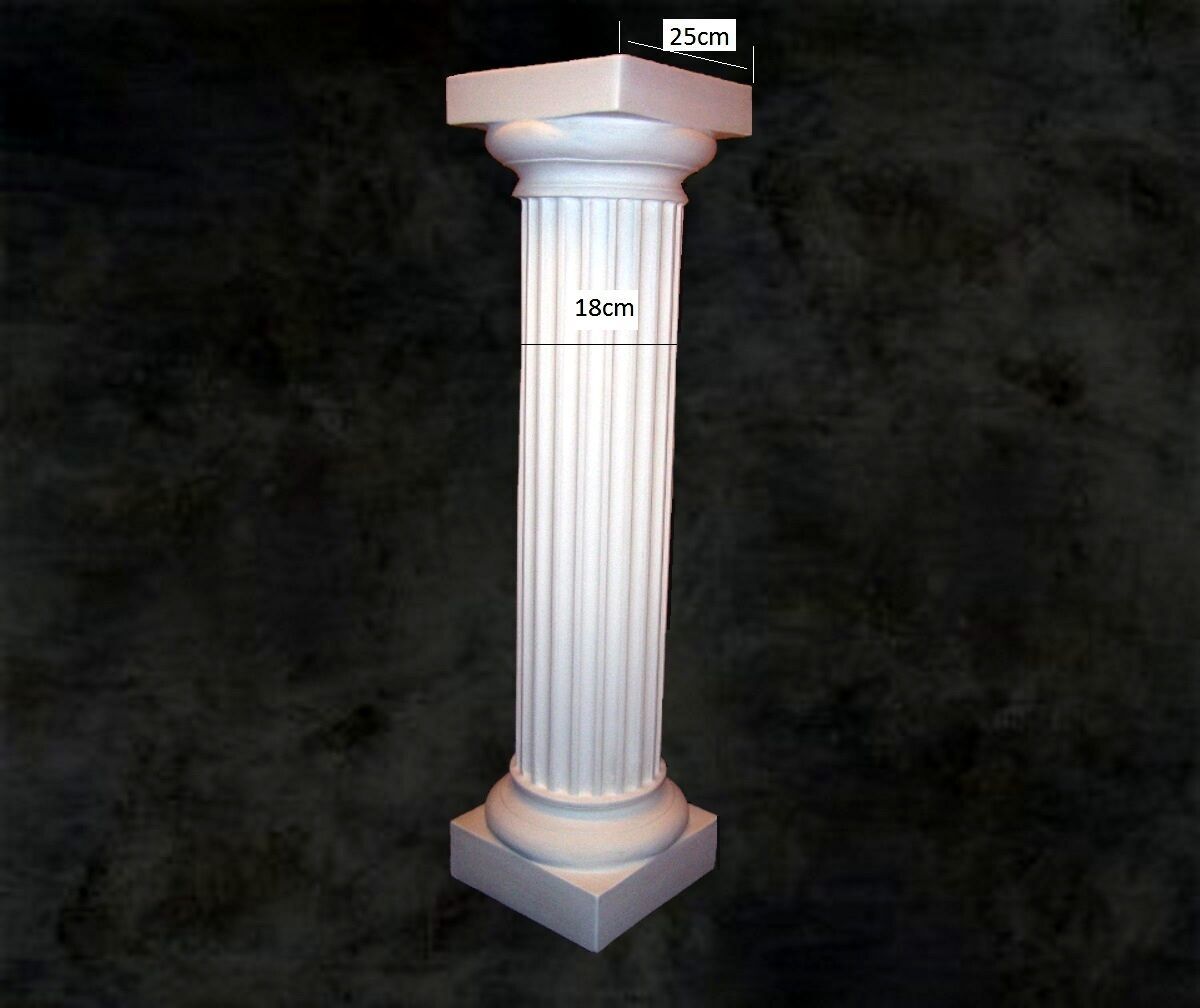 Doric column pillar stele deco plaster of cast reinforced with filasse