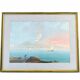 Superb old gouache depicting a classic and lively view of the bay.