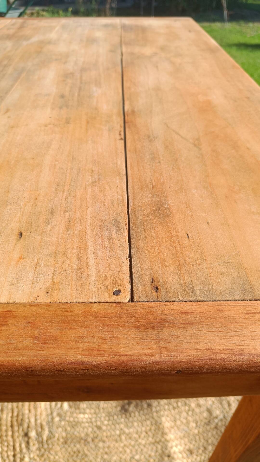 Table bureau bois brut