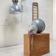 Pair of industrial lamps.