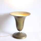 Lampe calice en laiton de style Art déco, années 1930-1940