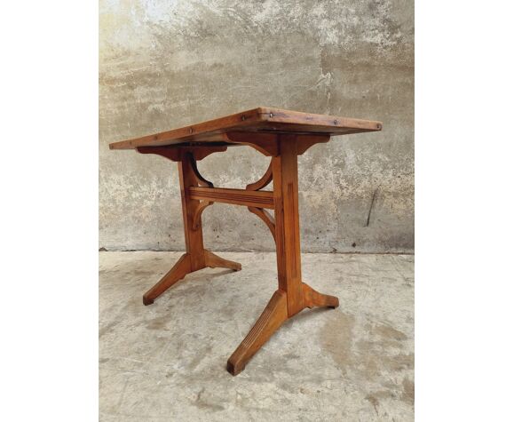 Table de bistrot antique table d’appoint en hêtre ou table de travail